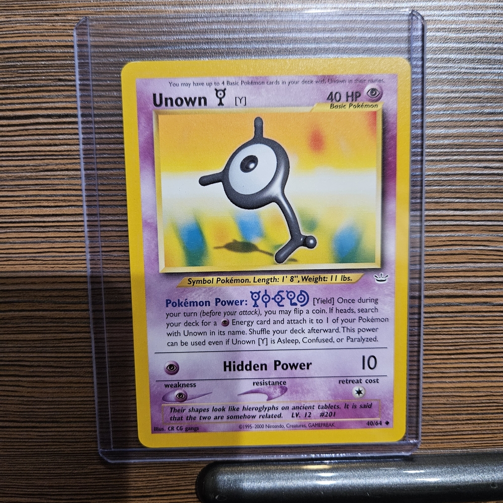 Unown 40/64 Pokemon Trading Card